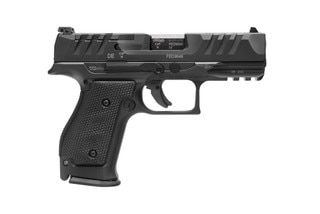 Compact, steel-framed 9mm pistol with optic ready slide.